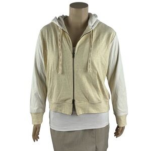 Calme By Johnny Was Cozy Zip Up Hoodie Yellow Size XL